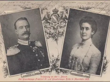 AK Mannheim, Besuch von Grossherzog Friedrich und Hilda, Elefanten Kaffee, gelaufen 1909