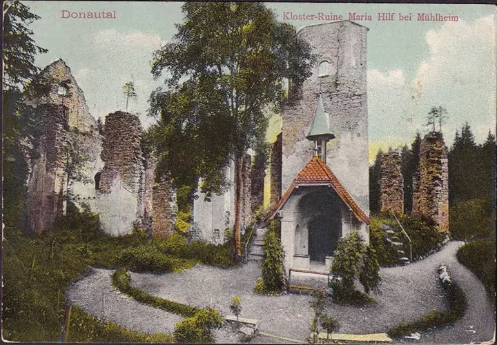 AK Mühlheim, Kloster Ruine Maria Milf, gelaufen