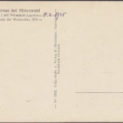 AK Mittenwald, Lautersee mit Wetterstein, Wirtschaft Lautersee, ungelaufen-datiert 1935