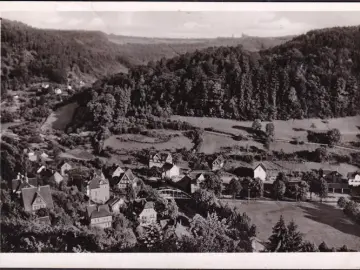 AK Neuenbürg, Stadtansicht, Was raunt der Wald zur Abendstunde, gelaufen 1954