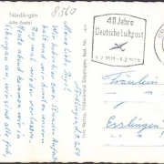 AK Nördlingen, Alte Bastei, gelaufen 1959