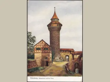 AK Nürnberg, Vestnerturm auf der Burg, ungelaufen