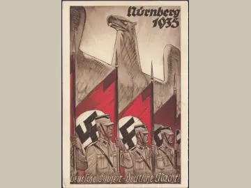 AK Nürnberg, Deutsche Einheit, Deutsche Macht, gelaufen 1935