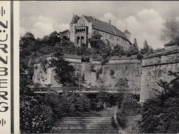 AK Nürnberg, Burg von Westen, ungelaufen