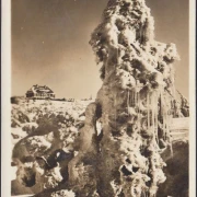 AK Schreiberhau, Reifträgerbaude im Winter, Riesengebirge, gelaufen 1932
