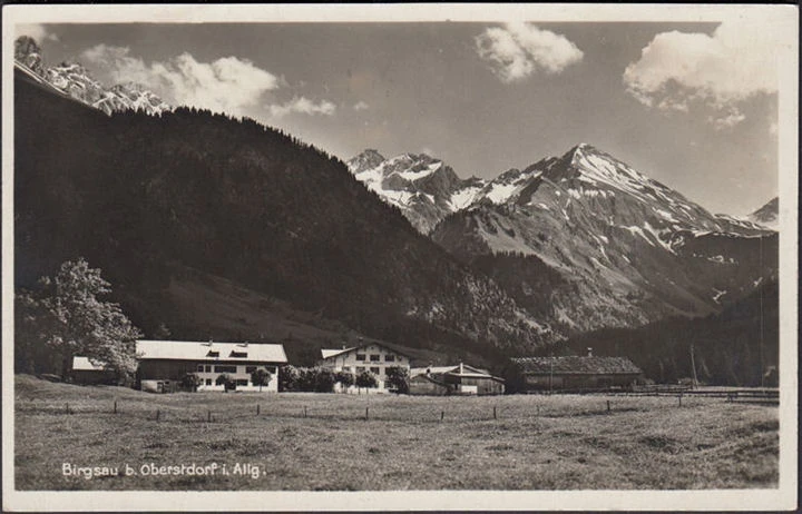 AK Birgsau, Dorfansicht, gelaufen 1933