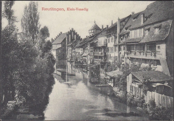 AK Reutlingen, Klein Venedig, ungelaufen-datiert 1912