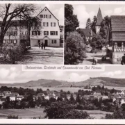 AK Bad Rietenau, Sanatorium, Dorfstraße, Gasthof Sonne, Stadtansicht, gelaufen 1957