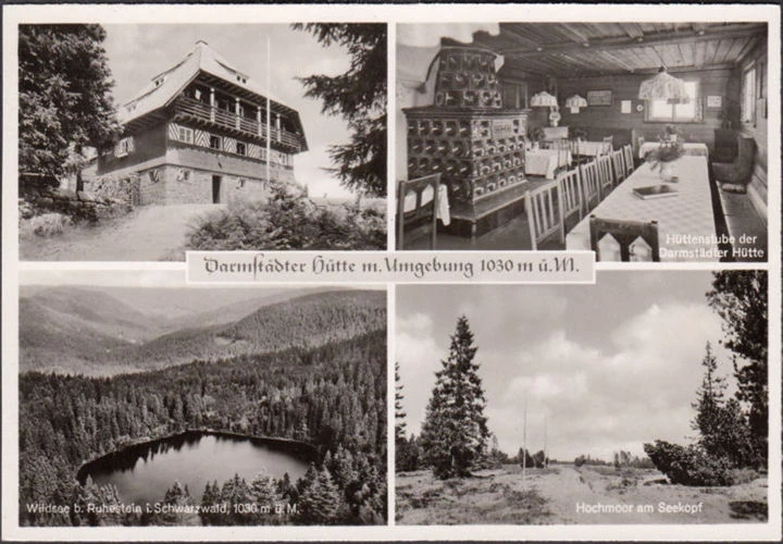 AK Seebach, Darmstätter Hütte mit Umgebung, Hüttenstube, Hochmoor, ungelaufen