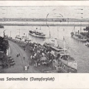 AK Gruss aus Swinemünde, Dampferplatz, Dampfer, gelaufen 1923