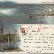 AK Gruss aus Swinemünde, Lotsenstation, Leuchtturm, gelaufen 1898