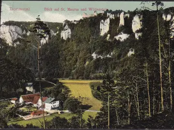 AK Beuron, Blick auf St. Maurus und Wildenstein, gelaufen 1912
