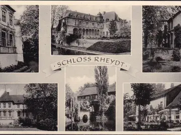 AK Rheydt, Schloss Rheydt, Schlossansichten, gelaufen 1959