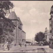 Dänemark, Odense, Bahnhofstraße, Stationsvej, Julen 1905, gelaufen 1905